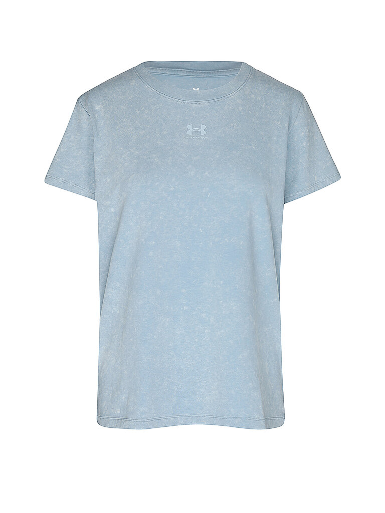 UNDER ARMOUR Damen T-Shirt UA Rival Cotton Wash hellblau | XS